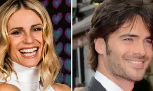 Michelle Hunziker sorride con il suo compagno Tomaso Trussardi.
